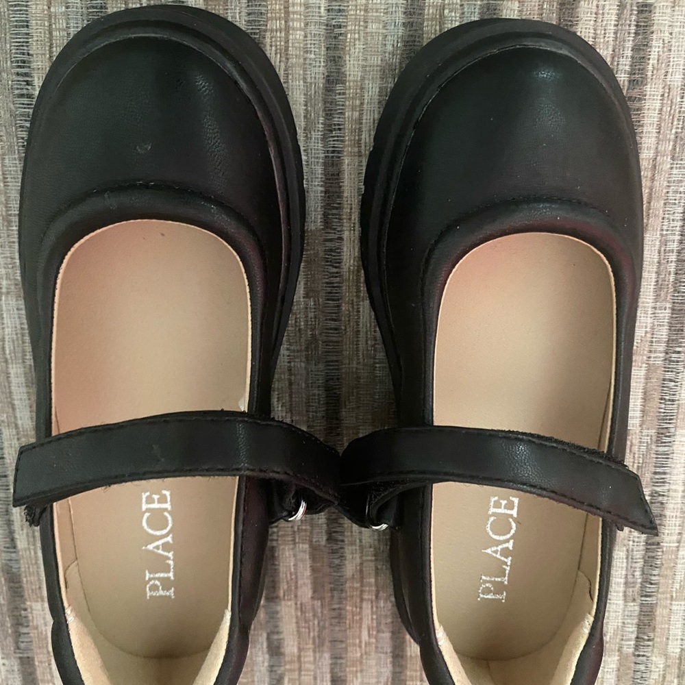 The Children's Place Black Faux-Leather Mary Jane Shoes